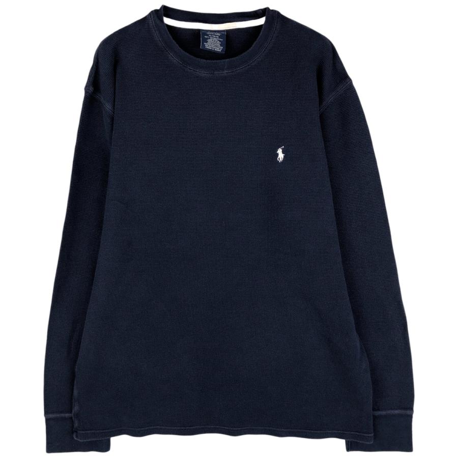90s Polo by Ralph Lauren サーマルロンT ブラック 古着 古着 ラルフローレン Ralph Lauren POLO RALPH LAUREN サーマルロングT