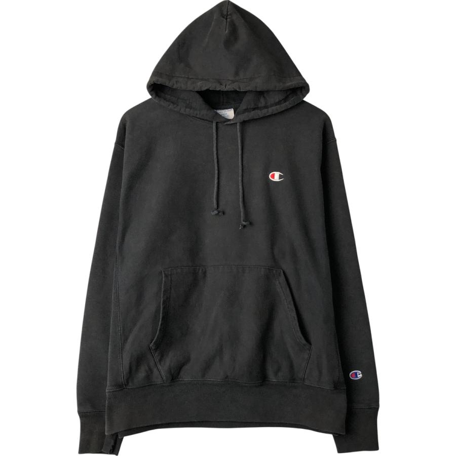 人気 チャンピオン リバースウィーブ スウェットパーカー 2XL ブラック 古着 Champion（チャンピオン） 古着 Champion REVERSE WEAVE リバース
