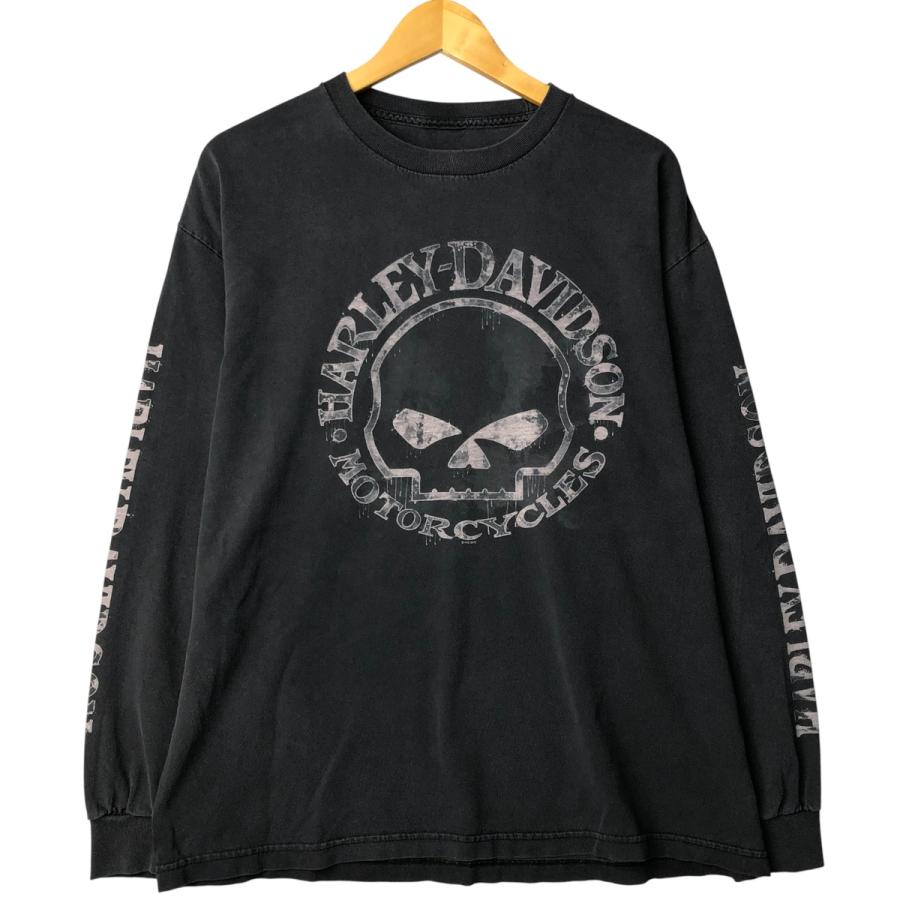 古着 ハーレーダビッドソン Harley-Davidson ドクロ柄 スカル柄 ロング