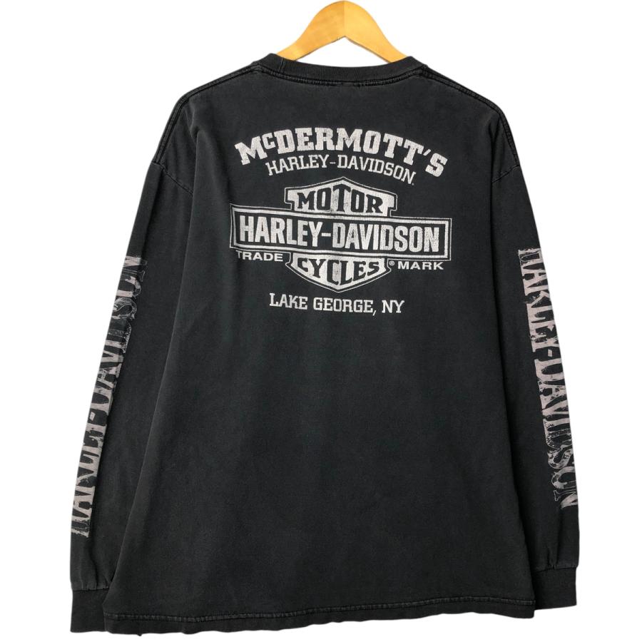 古着 ハーレーダビッドソン Harley-Davidson ドクロ柄 スカル柄 ロング