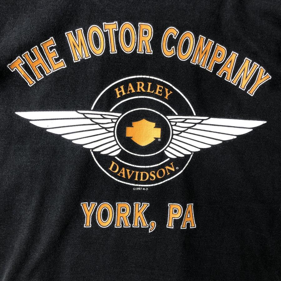 希少 HARLEY DAVIDSON ロンT ハーレーダビッドソン PA 古着 90年代 ハーレーダビッドソン Harley-Davidson ロングTシャツ