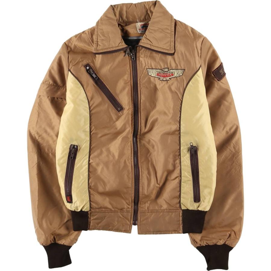 ホンダレーシング ナイロン ジャケット ライディングジャケット vintage 古着 70年代 ホンダ HONDA 中綿入り ナイロンレーシングジャケット USA