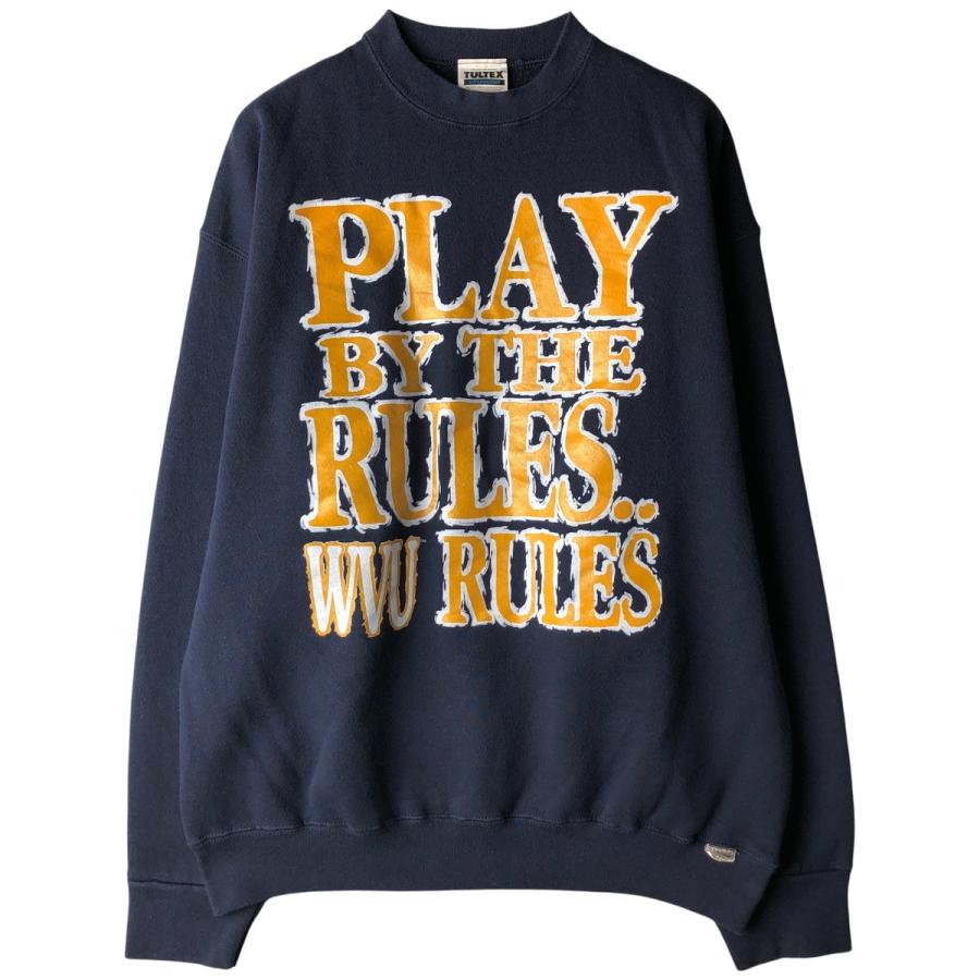 古着 タルテックス Tultex メッセージ プリントスウェットシャツ