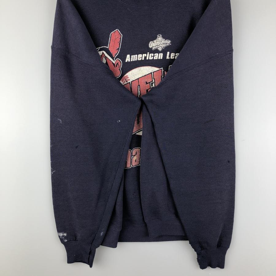 古着 MLB CLEVELAND INDIANS クリーブランドインディアンス プリントスウェットシャツ トレーナー メンズXL相当 ヴィンテージ/eaa596645 古着 MLB CLEVELAND INDIANS クリーブランドインディアンス プリント