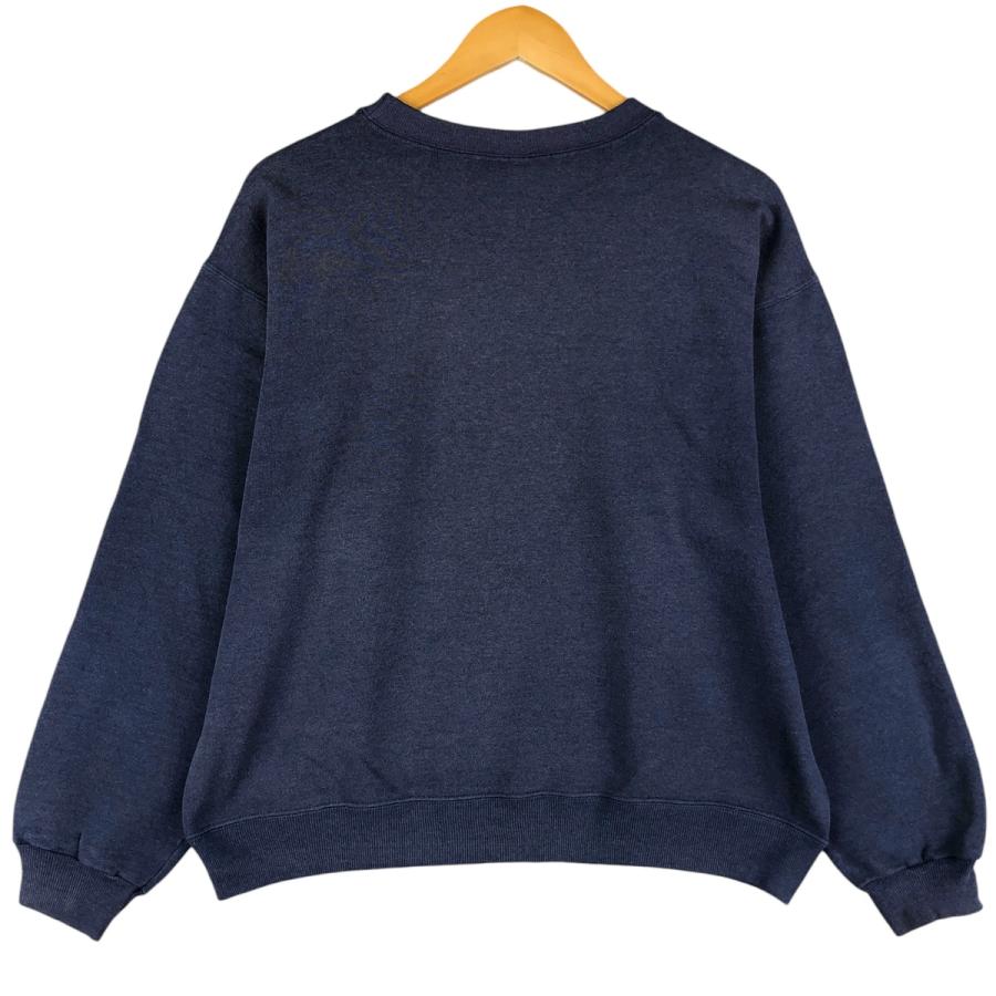 新品 80s Hanes ヘインズ ラグランスウェットXL USA製 ネイビー Hanes（ヘインズ） 古着 80年代 青タグ ライオン柄 アニマル