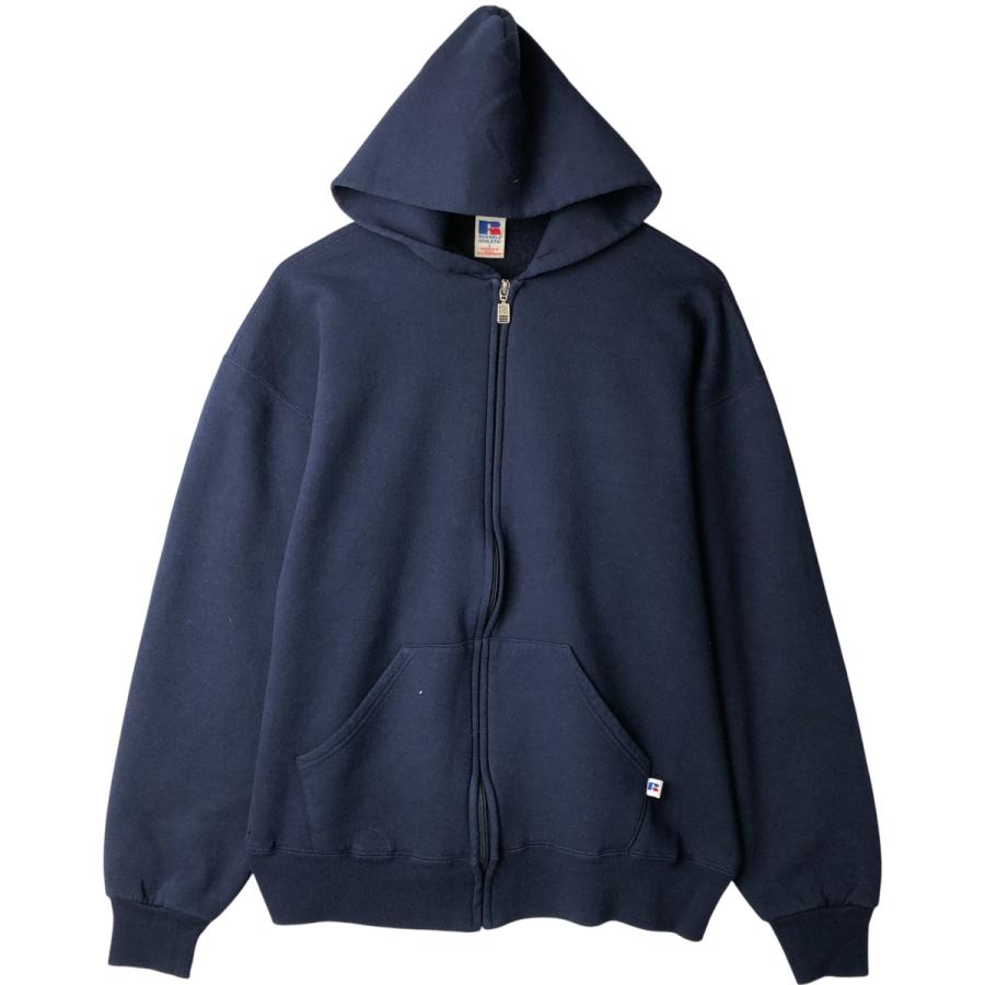 古着 90年代 ラッセル Russell スウェットフルジップパーカー メンズL