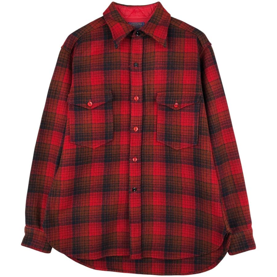 は*)様 Pendleton チェック柄ネルシャツ Lサイズ　ヴィンテージ PENDLETON（ペンドルトン） 古着 70年代 チェック柄 ウールシャツ USA