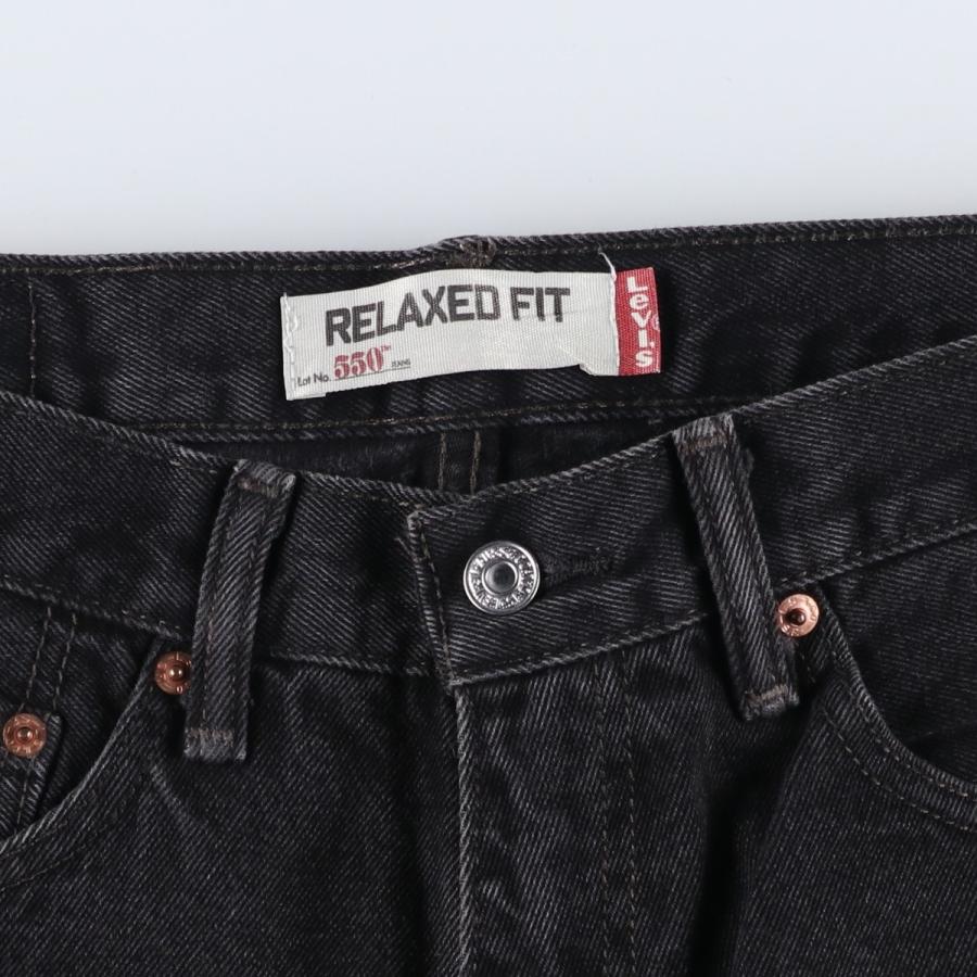 古着 リーバイス Levi's 550 CLASSIC RELAXED TAPERED ブラックデニム テーパードデニムパンツ メンズw32相当/eaa596944 Levi's（リーバイス） 古着 Levi's 550 CLASSIC RELAXED TAPERED