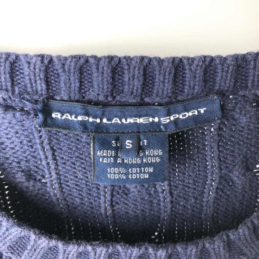 古着 ラルフローレン Ralph Lauren RALPH LAUREN SPORT ケーブル編み コットンニットセーター レディースS相当/eaa597017 古着 ラルフローレン Ralph Lauren RALPH LAUREN SPORT ケーブル編み