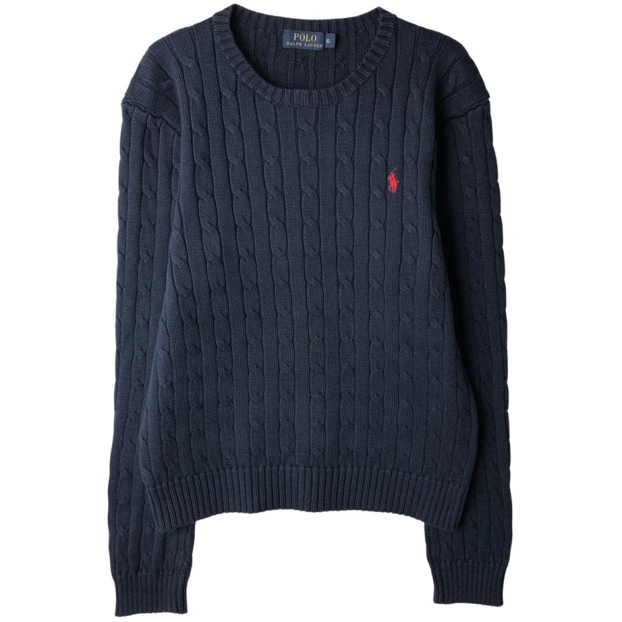 古着 ラルフローレン Ralph Lauren POLO RALPH LAUREN ケーブル編み コットンニットセーター レディースXL相当/eaa597023 古着 ラルフローレン Ralph Lauren POLO RALPH LAUREN ケーブル編み