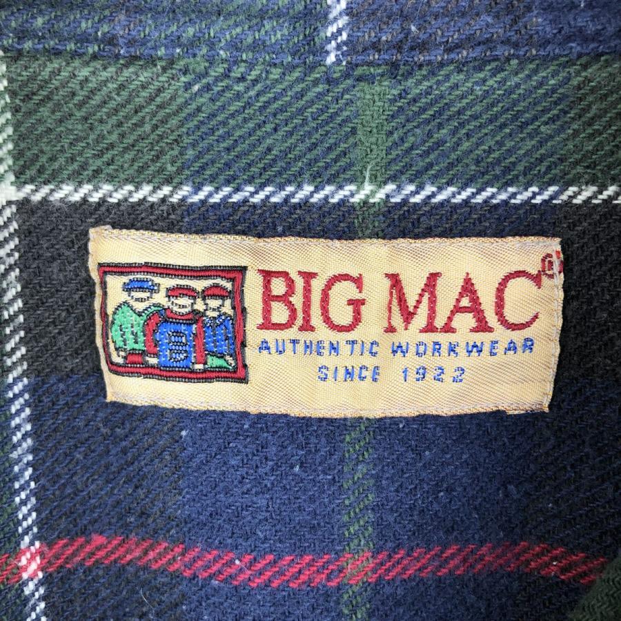 古着 90年代 ビッグマック BIG MAC 長袖 ヘビーネルチェックシャツ