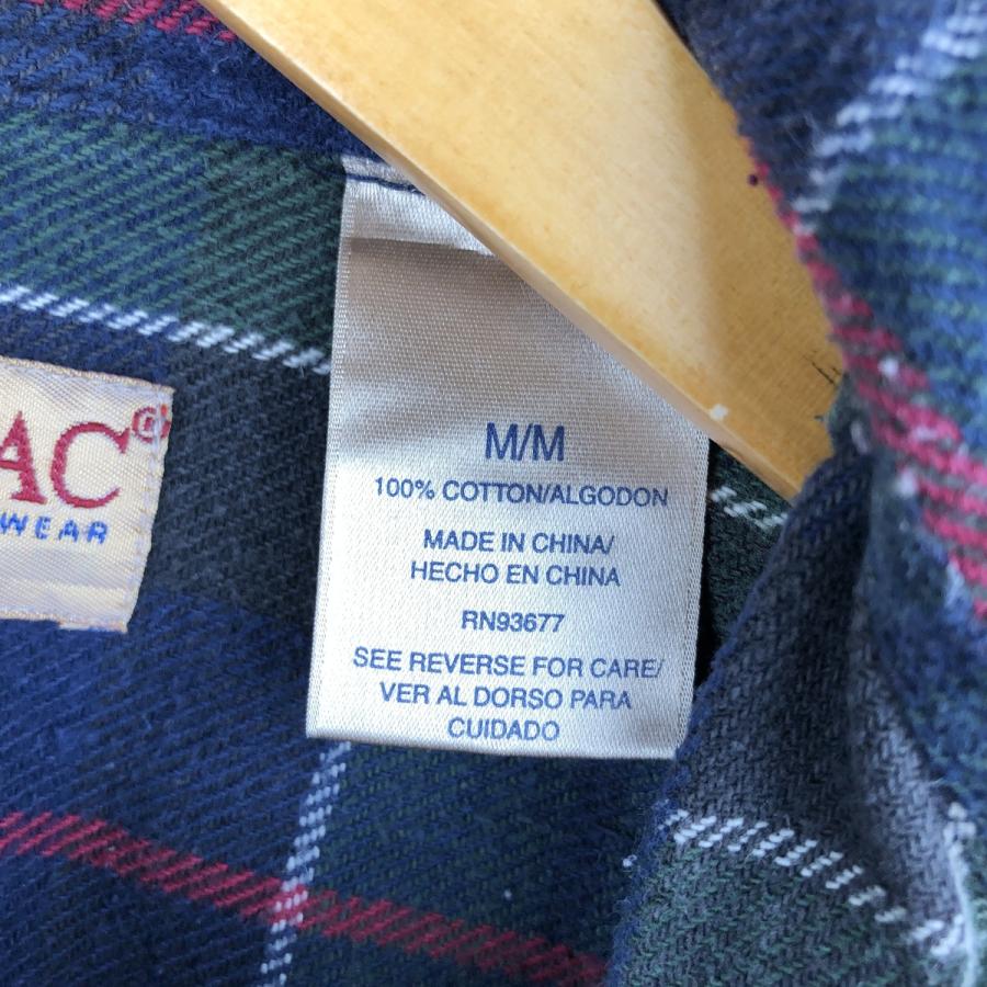 古着 90年代 ビッグマック BIG MAC 長袖 ヘビーネルチェックシャツ