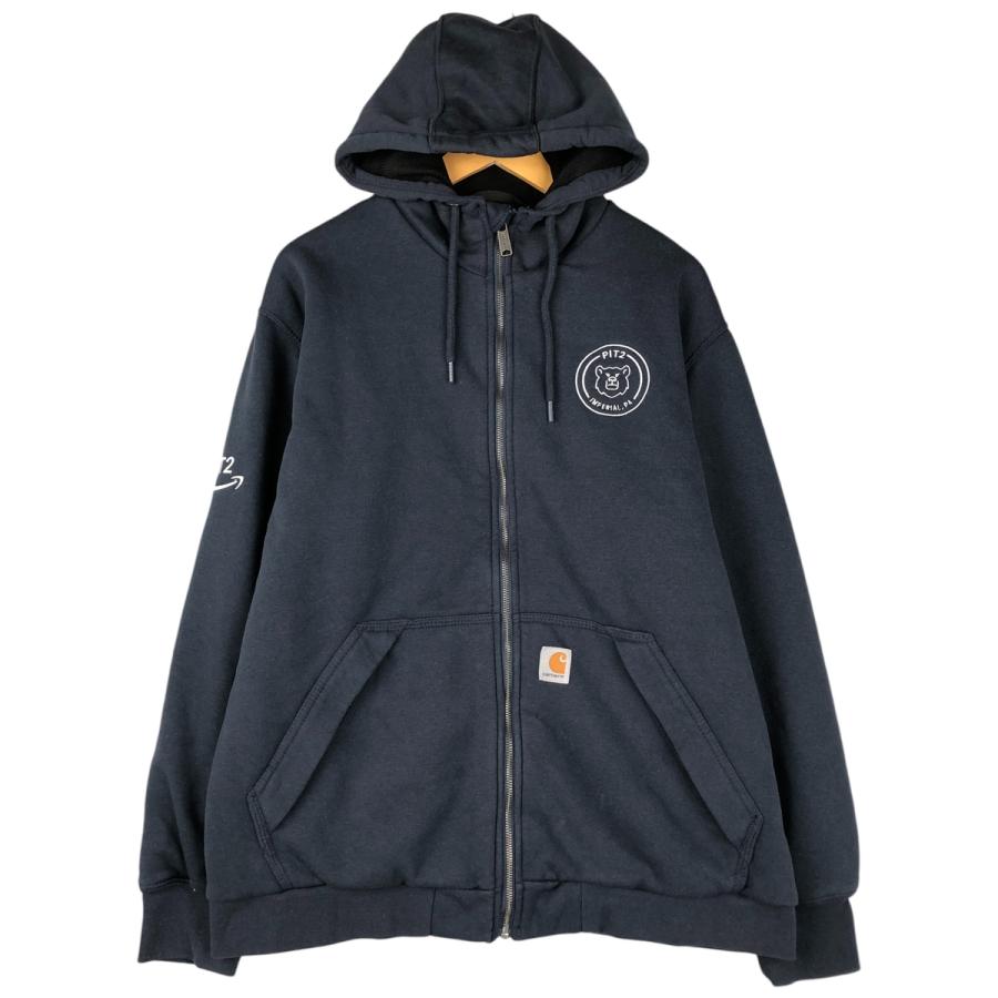 【即完モデル‼︎】Carhartt◎XL相当 フルジップ パーカー C550 古着 カーハート Carhartt スウェットフルジップパーカー メンズXL相当