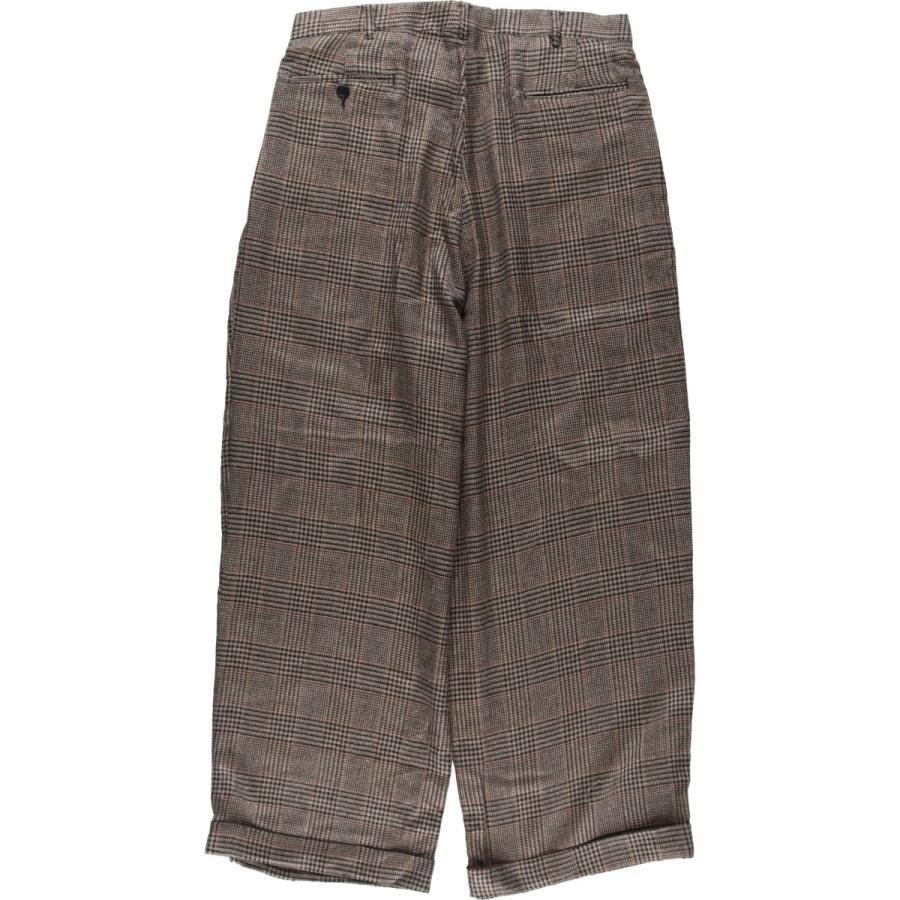 90s Smokey Joe’s チェック風 ギャンスラ USA製 古着 80~90年代 SMOKEY JOE'S グレンチェック ツータック スラックス