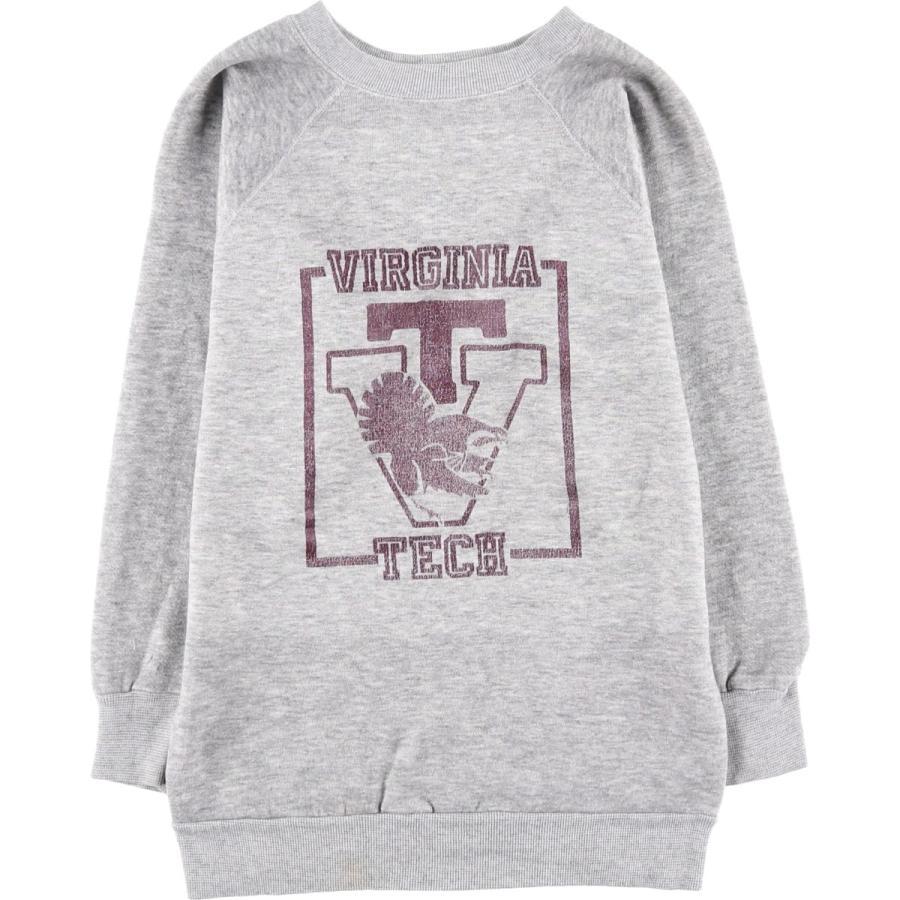 古着 カレッジスウェットシャツ トレーナー USA製 レディースS相当