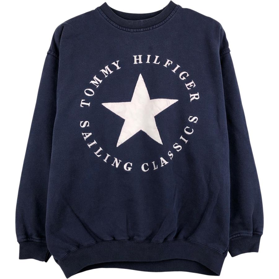 古着 トミーヒルフィガー   ロゴスウェットシャツ トレーナー メンズM相当/eaa597494 TOMMY HILFIGER（トミー・ヒルフィガー） 古着 ロゴスウェットシャツ