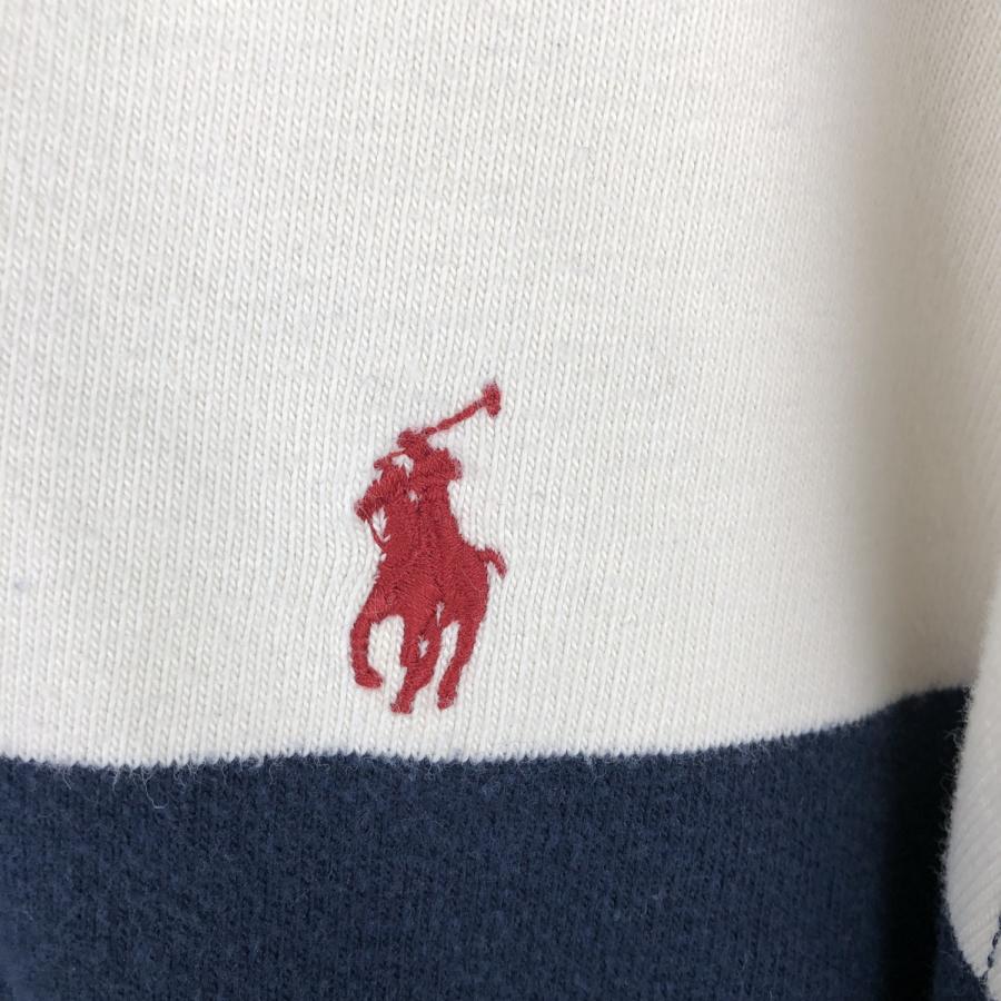 ラルフローレン 刺繍ロゴ 太ボーダー ラガーシャツ 青白 L 5566 ラルフローレン 刺繍ロゴ 太ボーダー ラガーシャツ 青紺 XL 5316