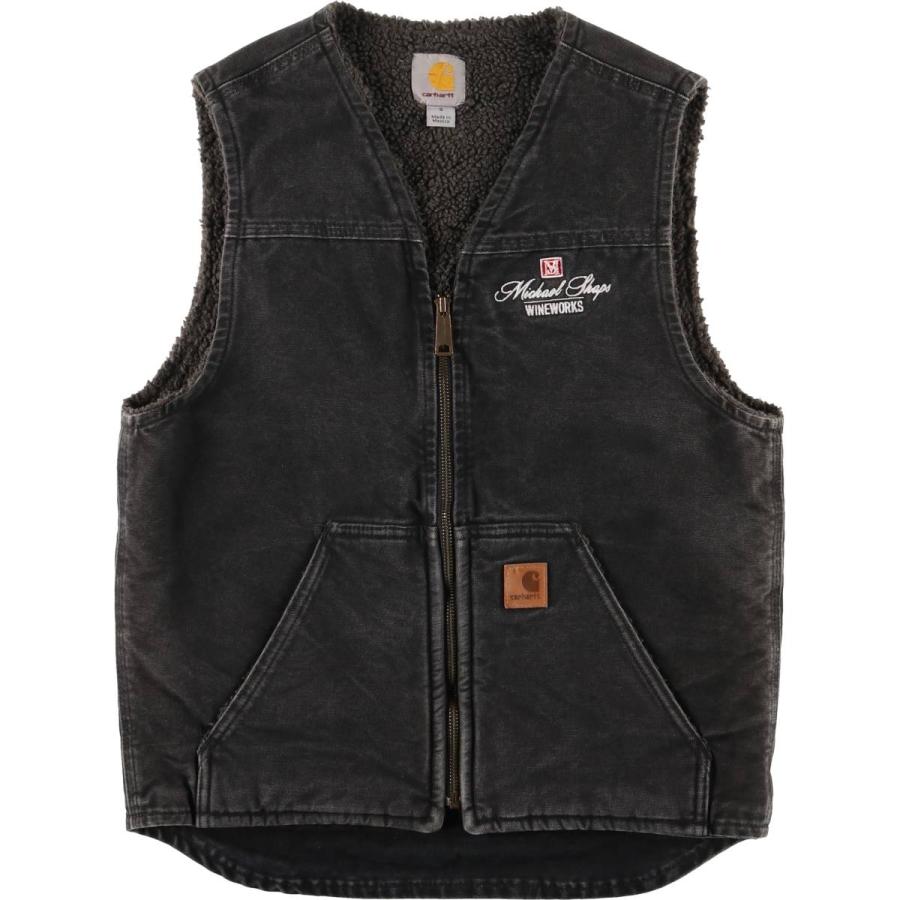 美品✨カーハートダックベスト　Carhartt 黒 ベスト Sサイズ Carhartt（カーハート） 古着 ダックベスト メンズS相当 /eaa597732
