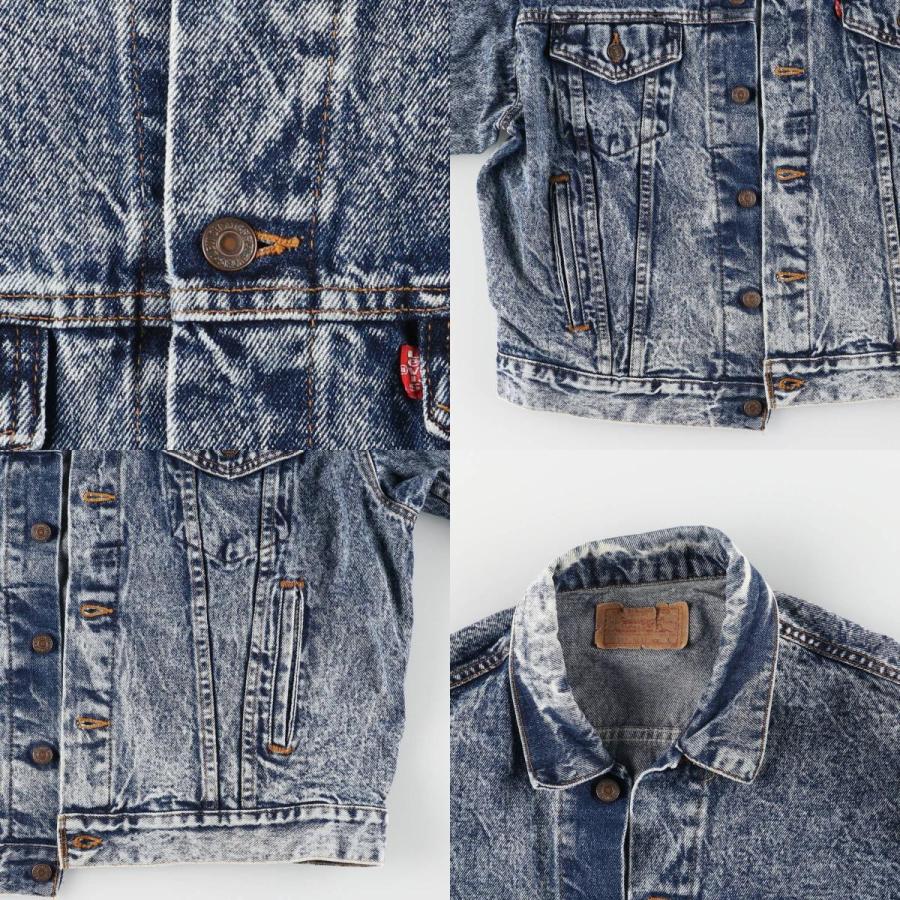 古着 リーバイス Levi's 70507-0227 ケミカルウォッシュ デニムジャケット Gジャン USA製 メンズL相当/eaa597874 Levi's（リーバイス） 古着 Levi's 70507-0227 ケミカルウォッシュ