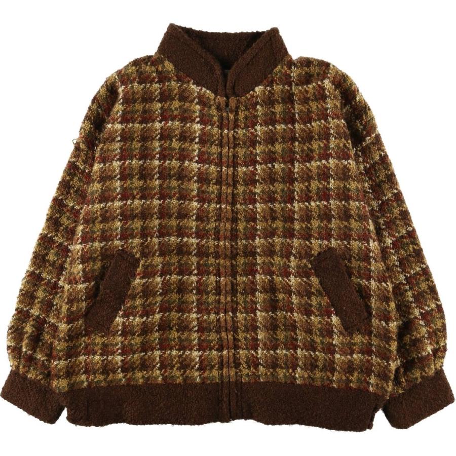 古着 Boyne Valley Weavers チェック柄 ウールブルゾン HAND MADE