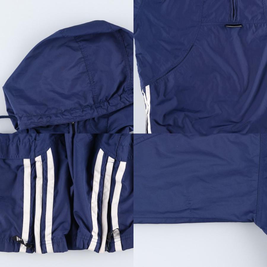 adidas（アディダス） 古着 90年代 フード付き ハーフジップ ウォーム