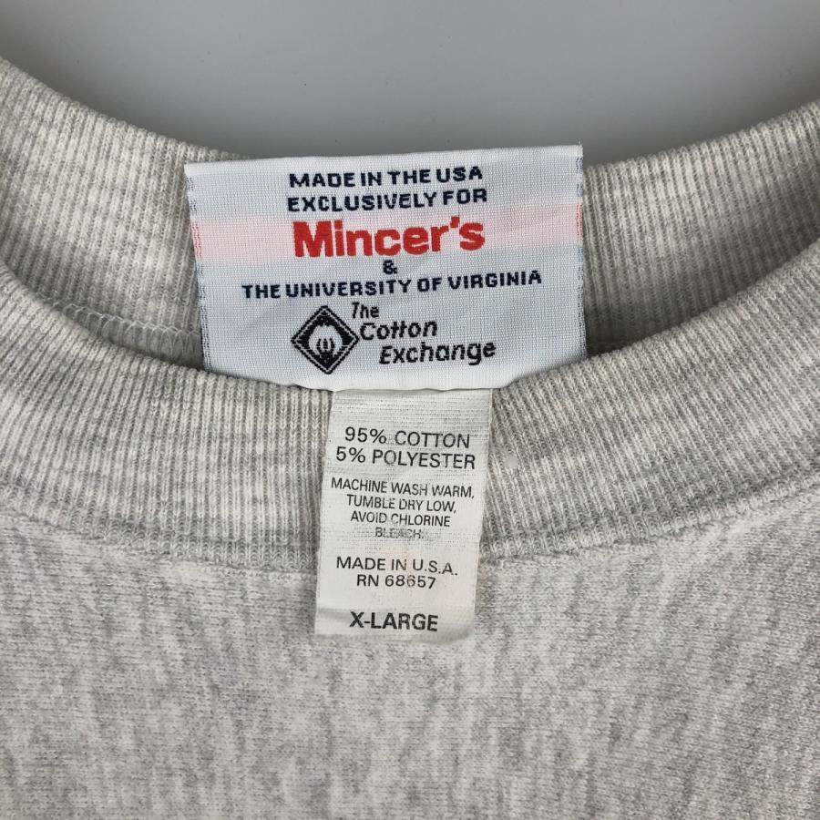 古着 90年代 Mincers カレッジスウェットシャツ トレーナー USA製