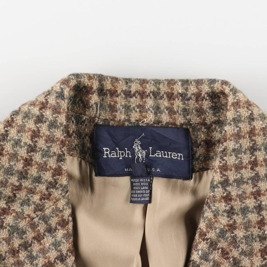 古着 90年代 ラルフローレン Ralph Lauren チェック柄 ウール