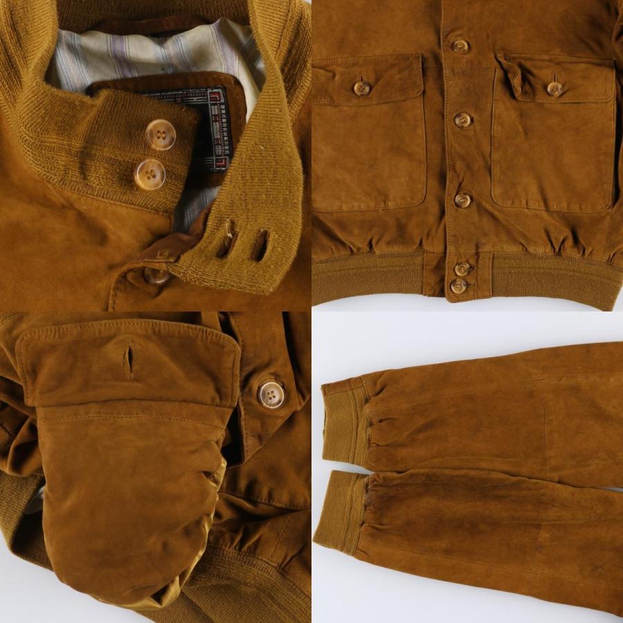 古着 itallo バルスタージャケット スエードレザーブルゾン メンズL