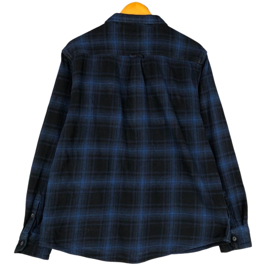 古着 オービス ORVIS オンブレチェック ワイドカラー 長袖 ヘビーネル