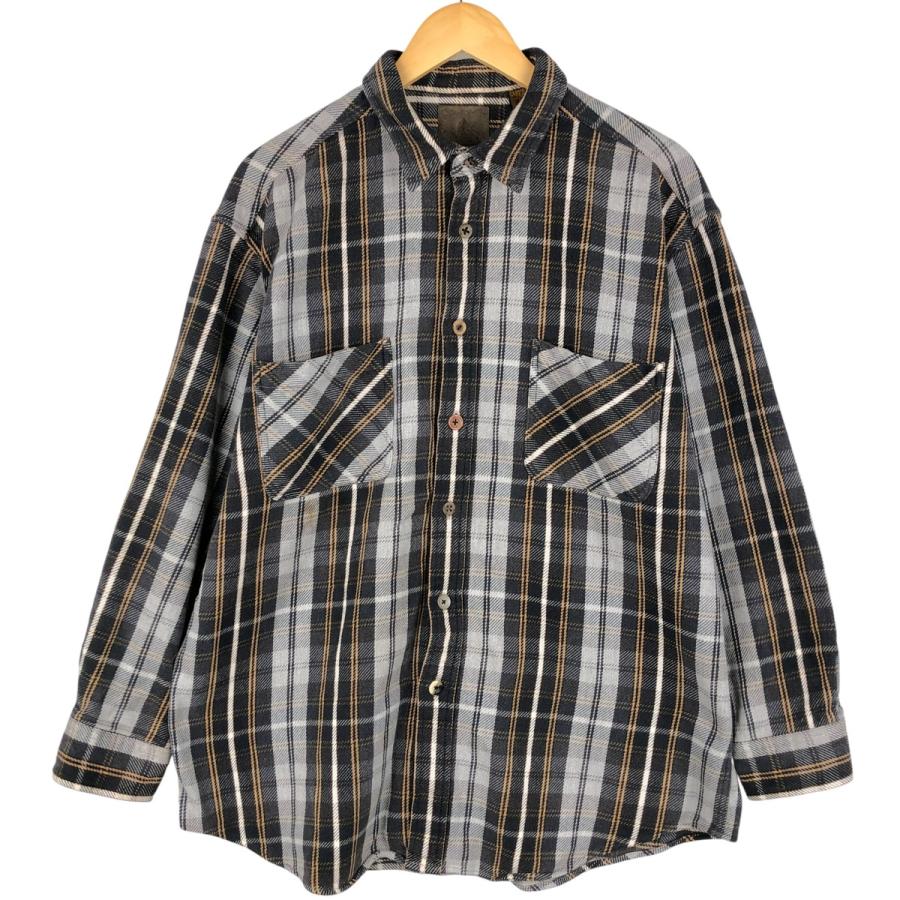 90s セントジョンズベイ ネルシャツ 長袖 チェック ボタンダウン 古着 L 古着 90年代 セントジョンズベイ チェック柄 長袖 ボタンダウン ヘビー