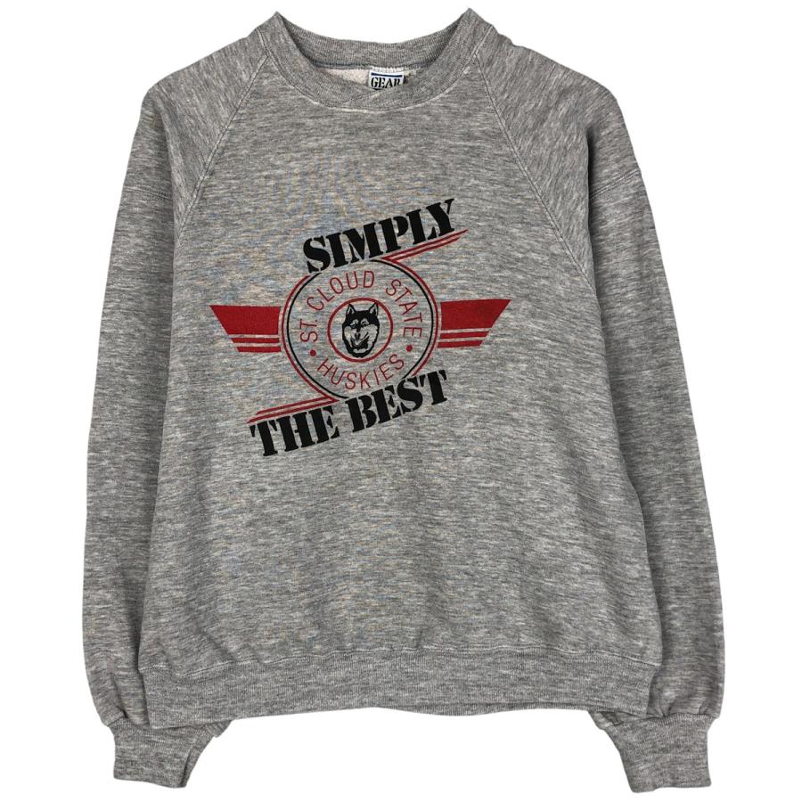 古着 GEAR FOR SPORTS 3連プリント カレッジスウェットシャツ トレーナー USA製 メンズM相当 ヴィンテージ/eaa598412 古着 GEAR FOR SPORTS 3連プリント カレッジスウェットシャツ