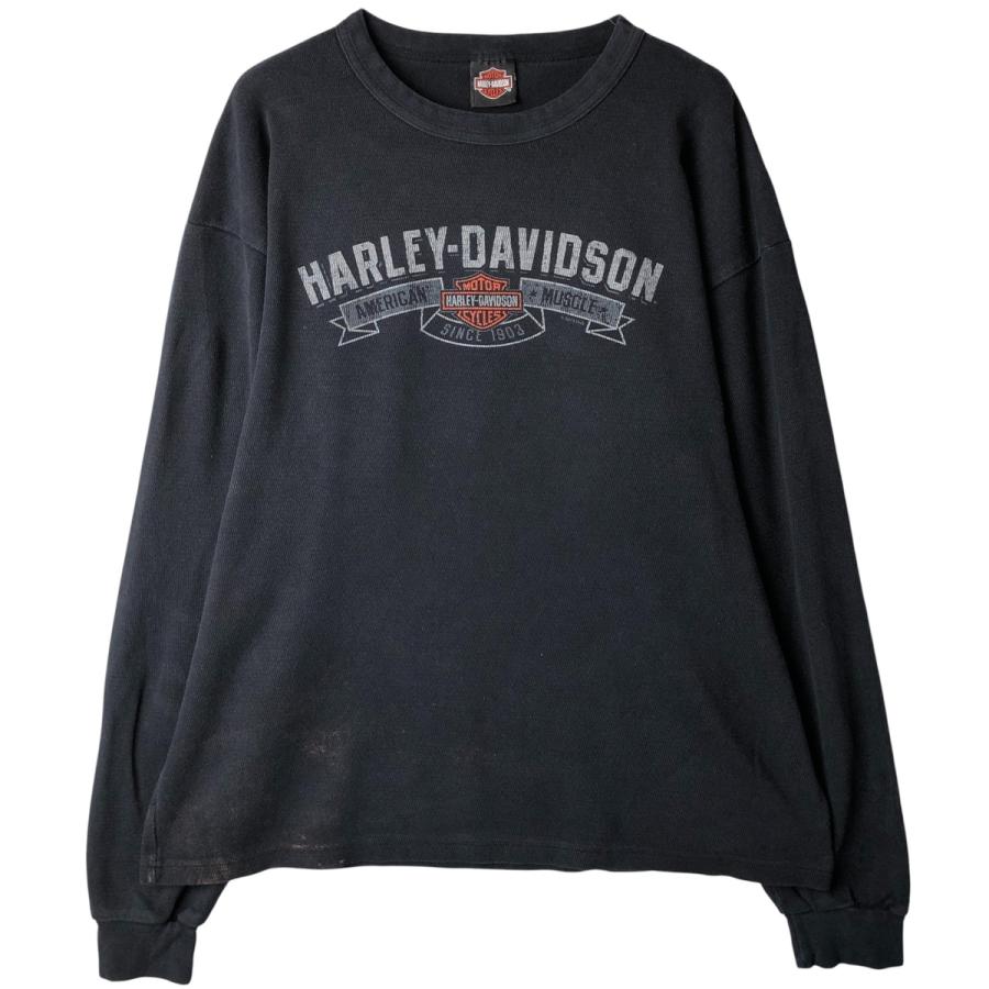古着　70s 80s Harley-Davidson サーマル　ロング　tシャツ 古着 ハーレーダビッドソン Harley-Davidson サーマルロングTシャツ