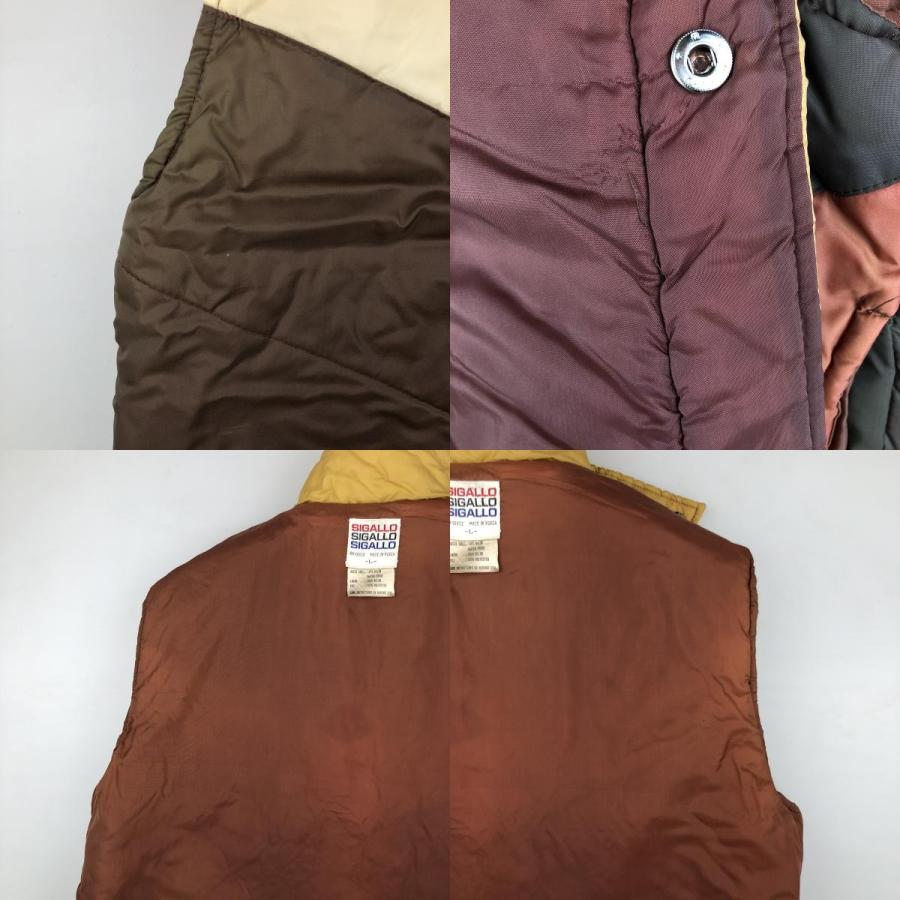 古着 70~80年代 SIGALLO 中綿ベスト メンズL相当 ヴィンテージ