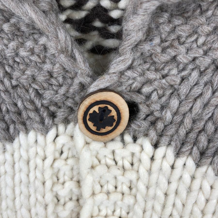 古着 総柄 サンダーバード柄 ショールカラー ウールニットカーディガン  