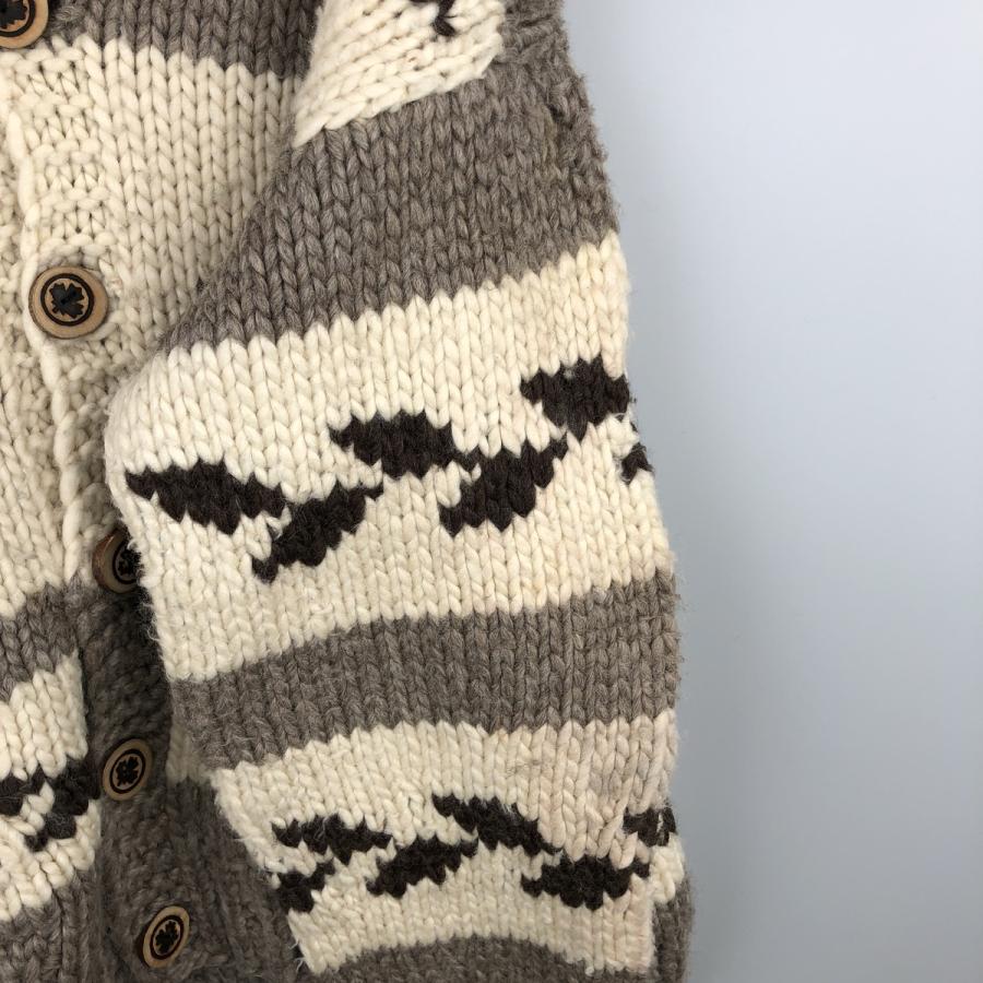 古着 総柄 サンダーバード柄 ショールカラー ウールニットカーディガン