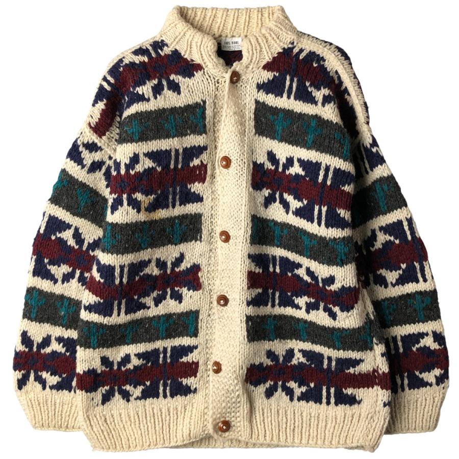 古着 総柄 HAND MADE ハンドメイド エクアドルニット