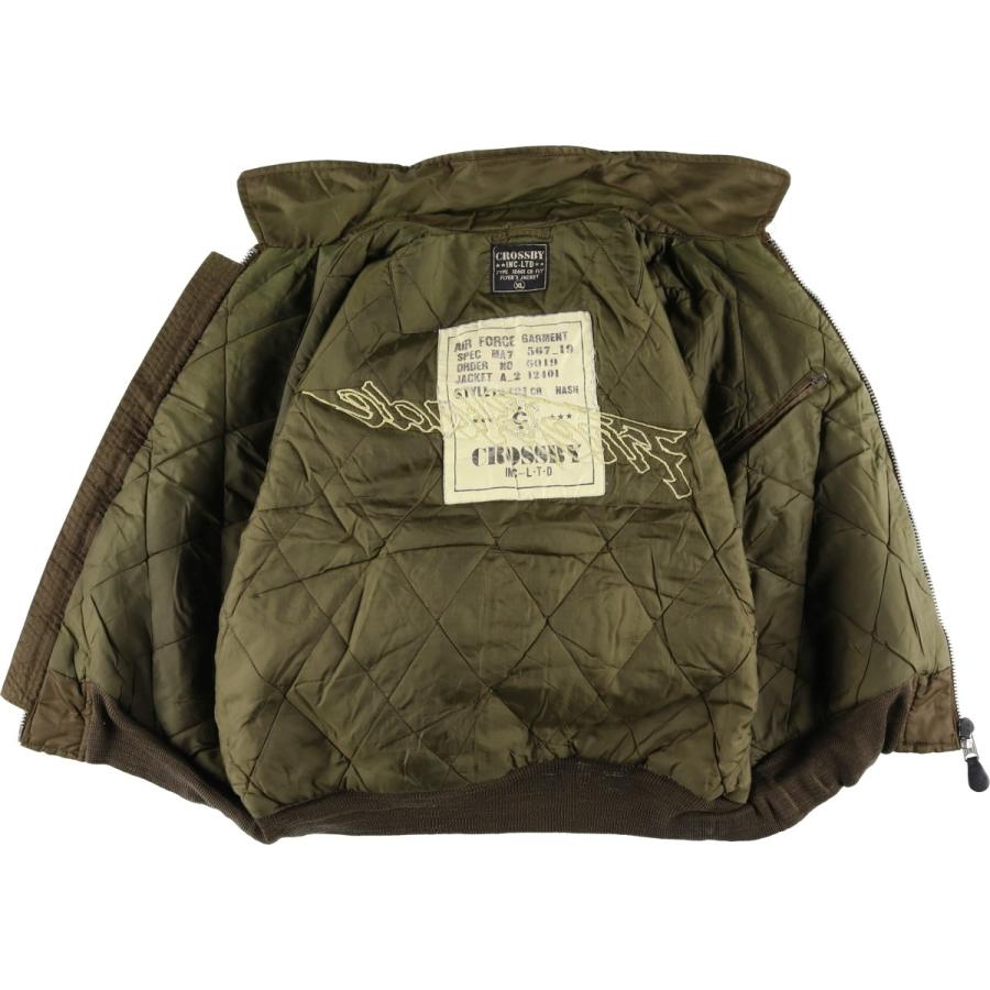 古着 民間品 CROSSBY MA-1タイプ 中綿入り ミリタリー フライト