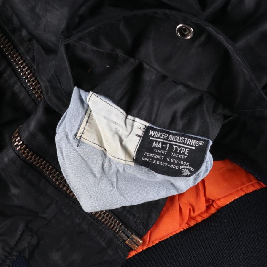 古着 民間品 WILKER INDUSTRIES MA-1タイプ 中綿入り ミリタリー