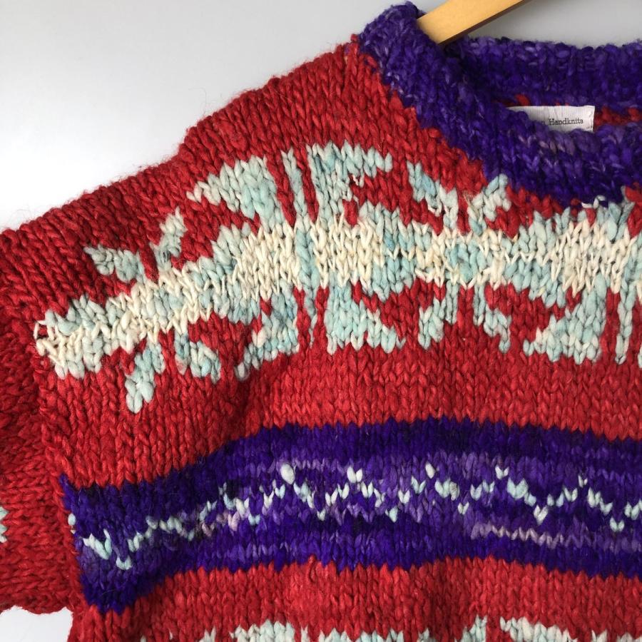 古着 Ecuadorian Handknits 総柄 HAND KNIT ハンドニット エクアドル