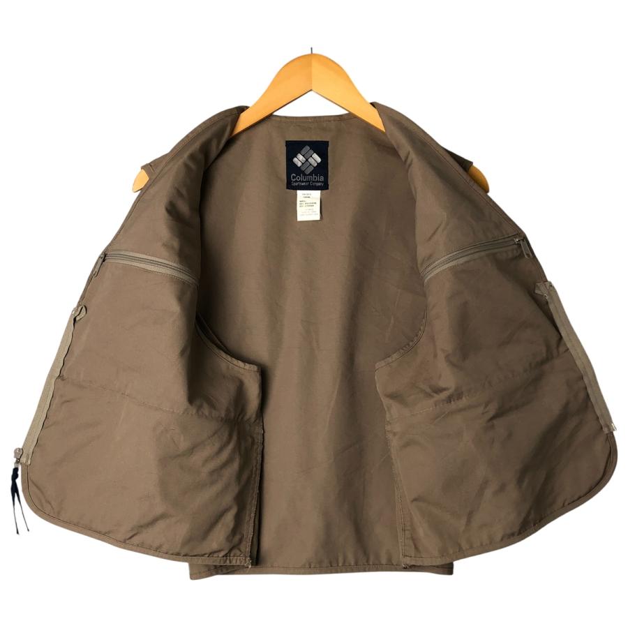 Columbia フィッシングベスト 80s 紺タグ XL カーキ Columbia（コロンビア） 古着 80年代 紺タグ フィッシングベスト