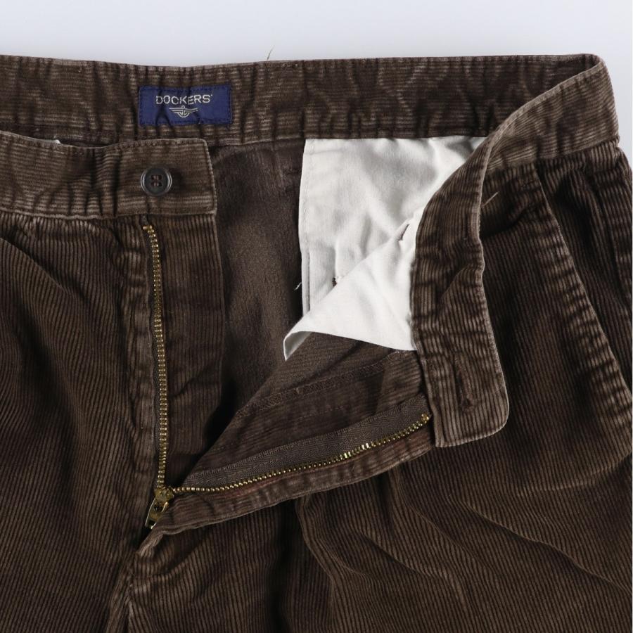 Dockers ドッカーズ コーデュロイパンツ ダークブラウン 古着 ドッカーズ DOCKERS FLAT FRONT RELAXED FIT コーデュロイパンツ