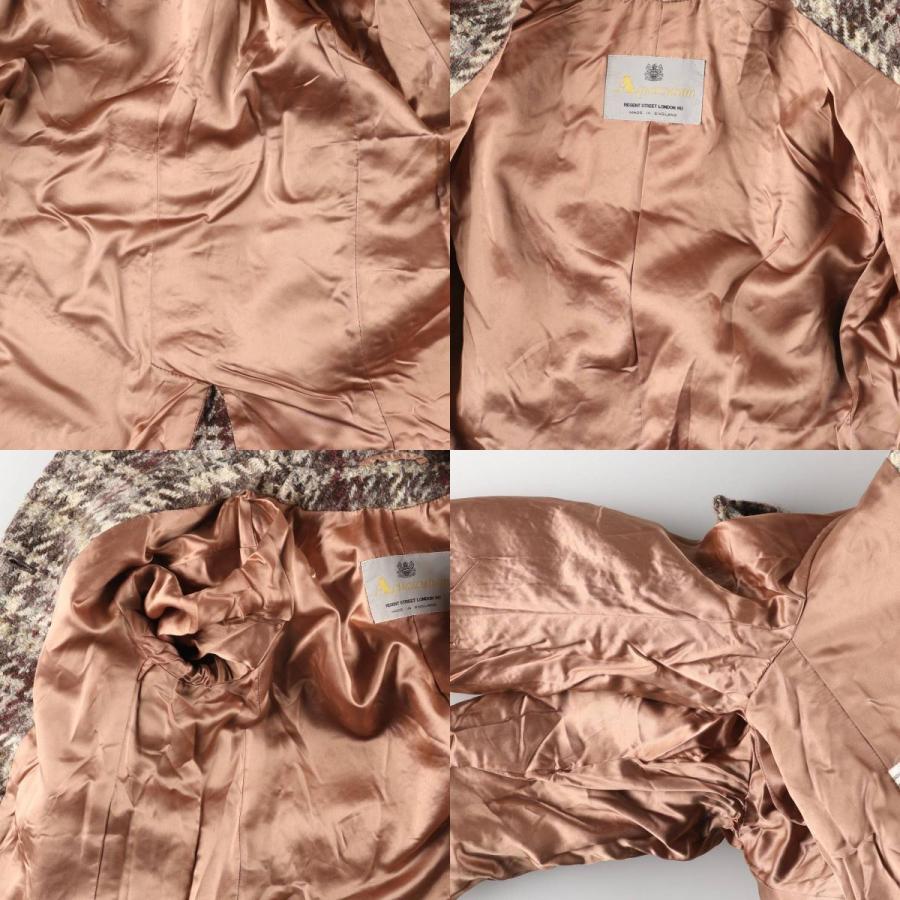 Aquascutum（アクアスキュータム） 古着 チェック柄 ツイードコート