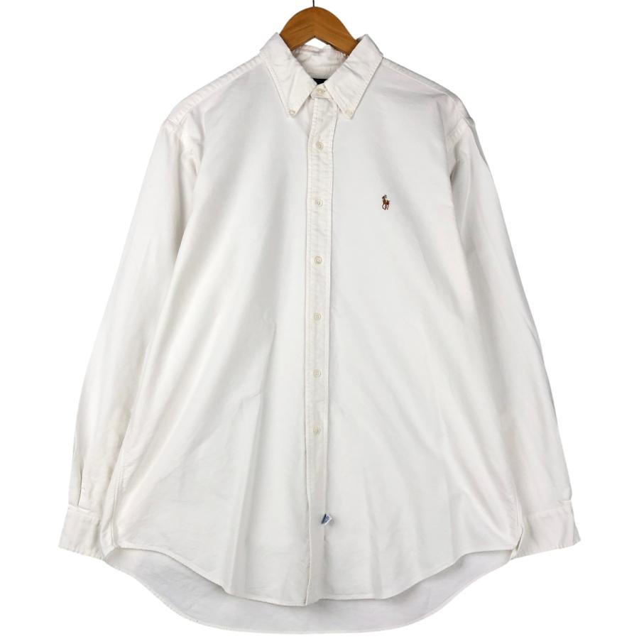 Ralph Lauren シルク混ボタンダウンシャツ メンズXL 古着 ラルフローレン Ralph Lauren 長袖 ボタンダウンシャツ メンズXL