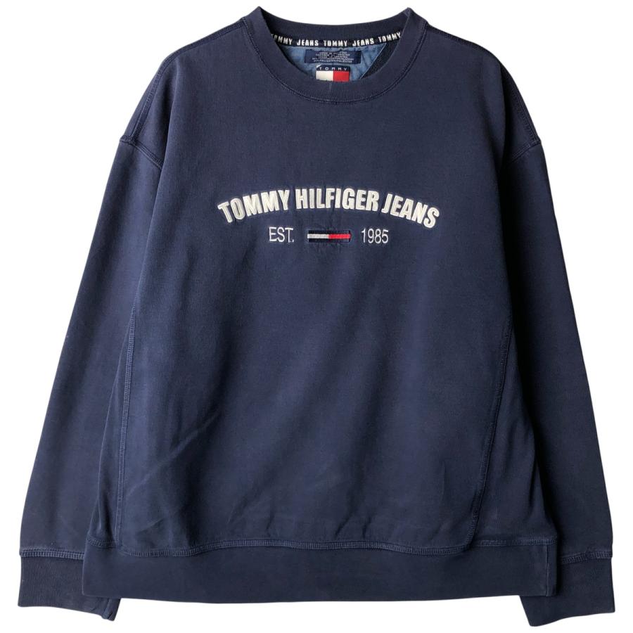 古着 90年代 トミーヒルフィガー   ロゴスウェットシャツ トレーナー メンズL相当/eaa599031 TOMMY HILFIGER（トミー・ヒルフィガー） 古着 90年代 ロゴスウェット