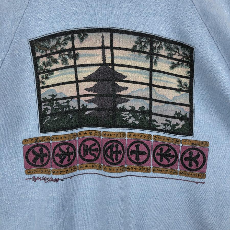 古着 80年代 Healthknit プリントスウェットシャツ トレーナー USA製