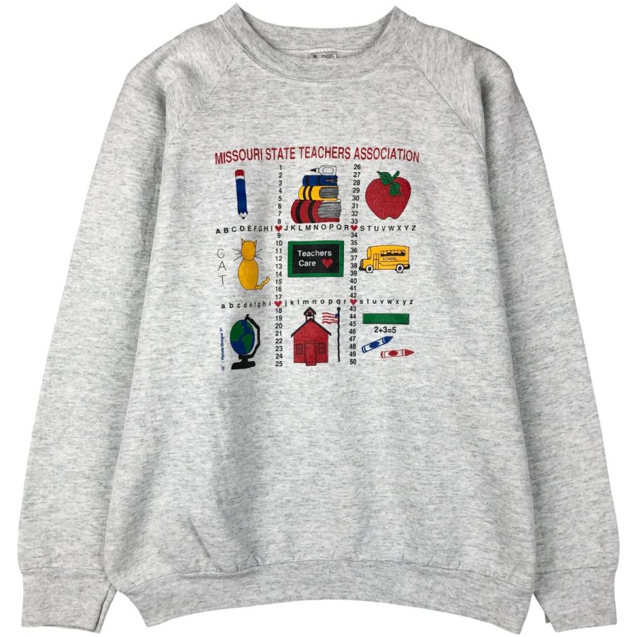 古着　90s　プリントスウェット　USA製 FRUIT OF THE LOOM（フルーツオブザルーム） 古着 90年代 プリント