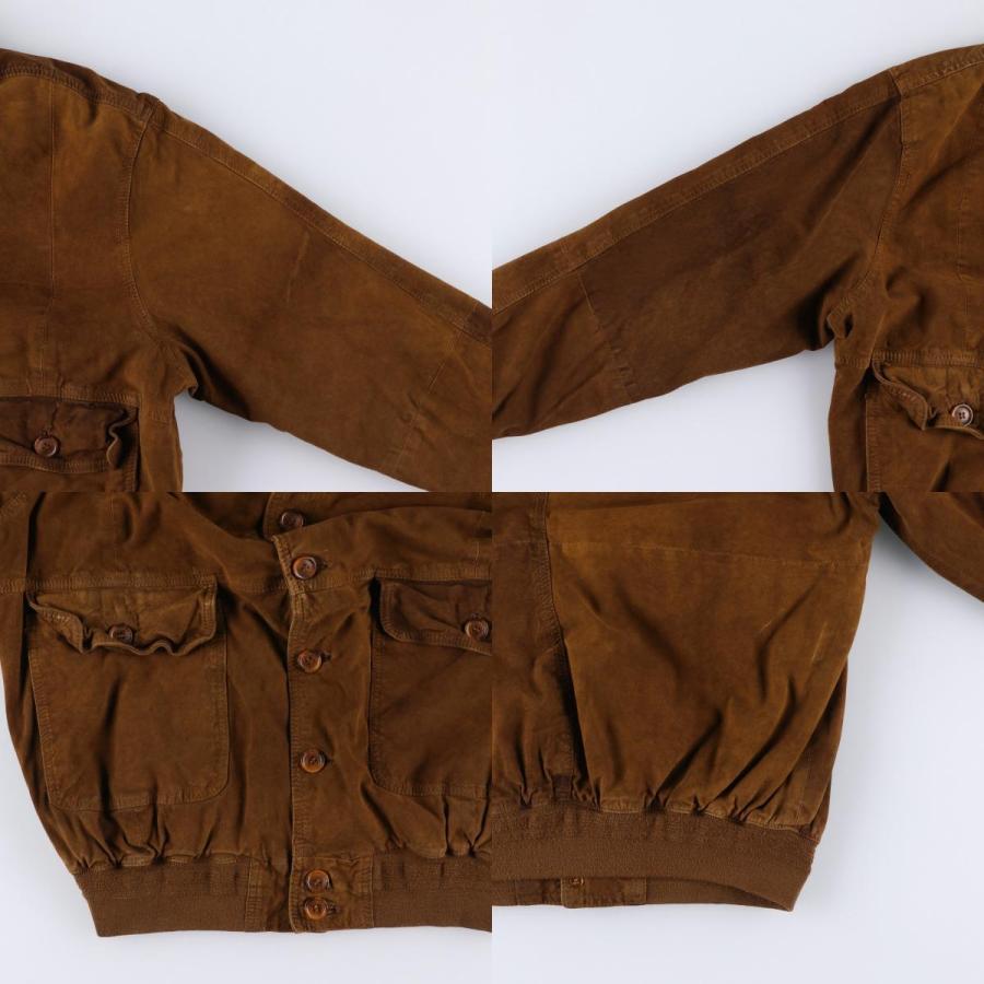 古着 VERA PELLE バルスタージャケット スエードレザーブルゾン メンズ