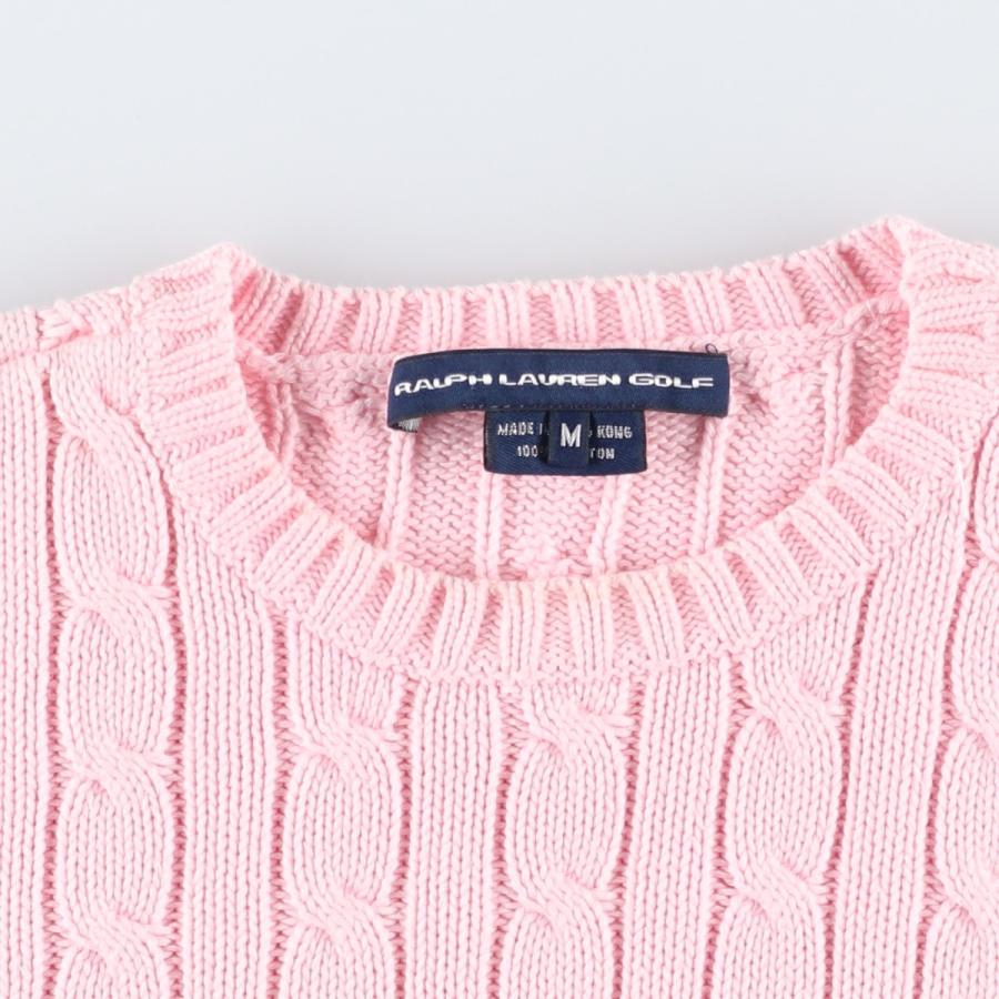 古着 ラルフローレン Ralph Lauren RALPH LAUREN SPORT ケーブル編み コットンニットセーター レディースM相当/eaa599340 古着 ラルフローレン Ralph Lauren RALPH LAUREN SPORT ケーブル編み