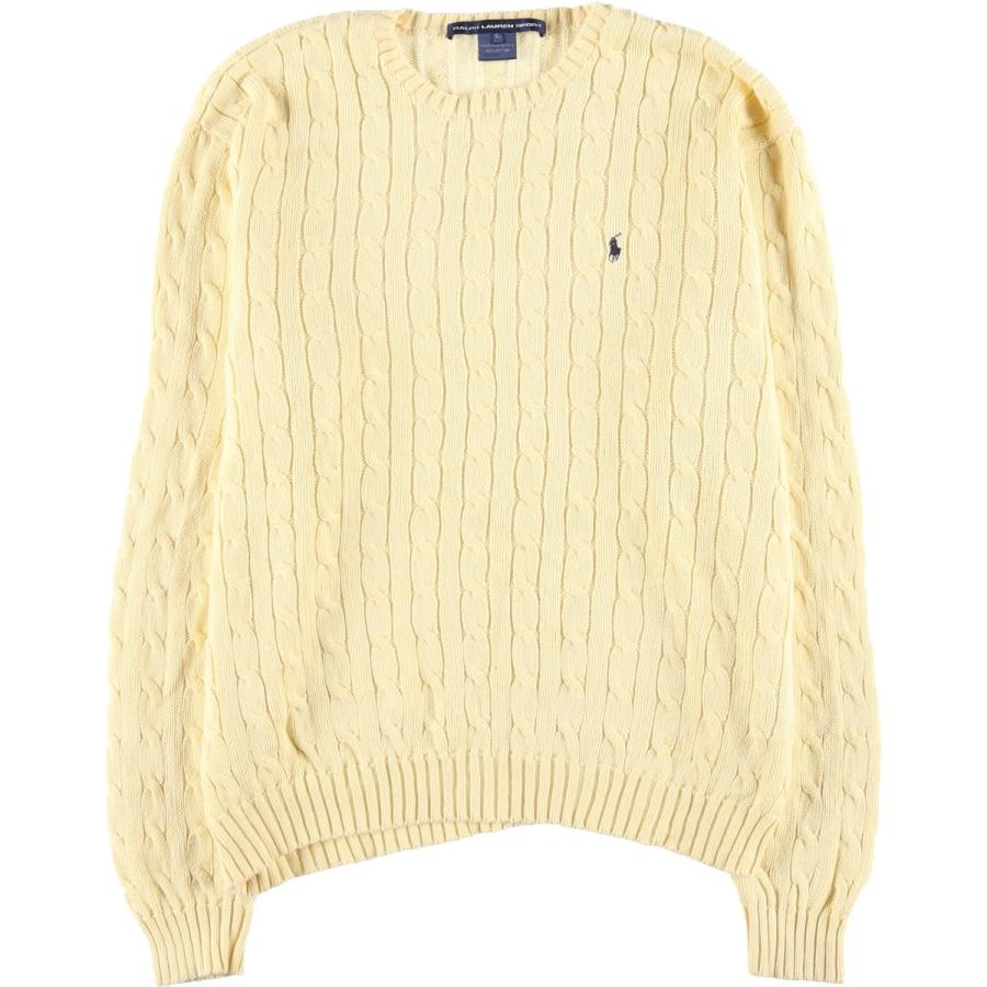 古着 ラルフローレン Ralph Lauren RALPH LAUREN SPORT ケーブル編み コットンニットセーター レディースXL相当/eaa599343 古着 ラルフローレン Ralph Lauren RALPH LAUREN SPORT ケーブル編み
