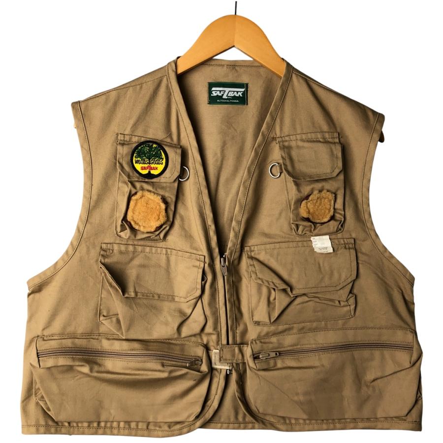 古着 80~90年代 SAFTBAK フィッシングベスト USA製 メンズL相当 